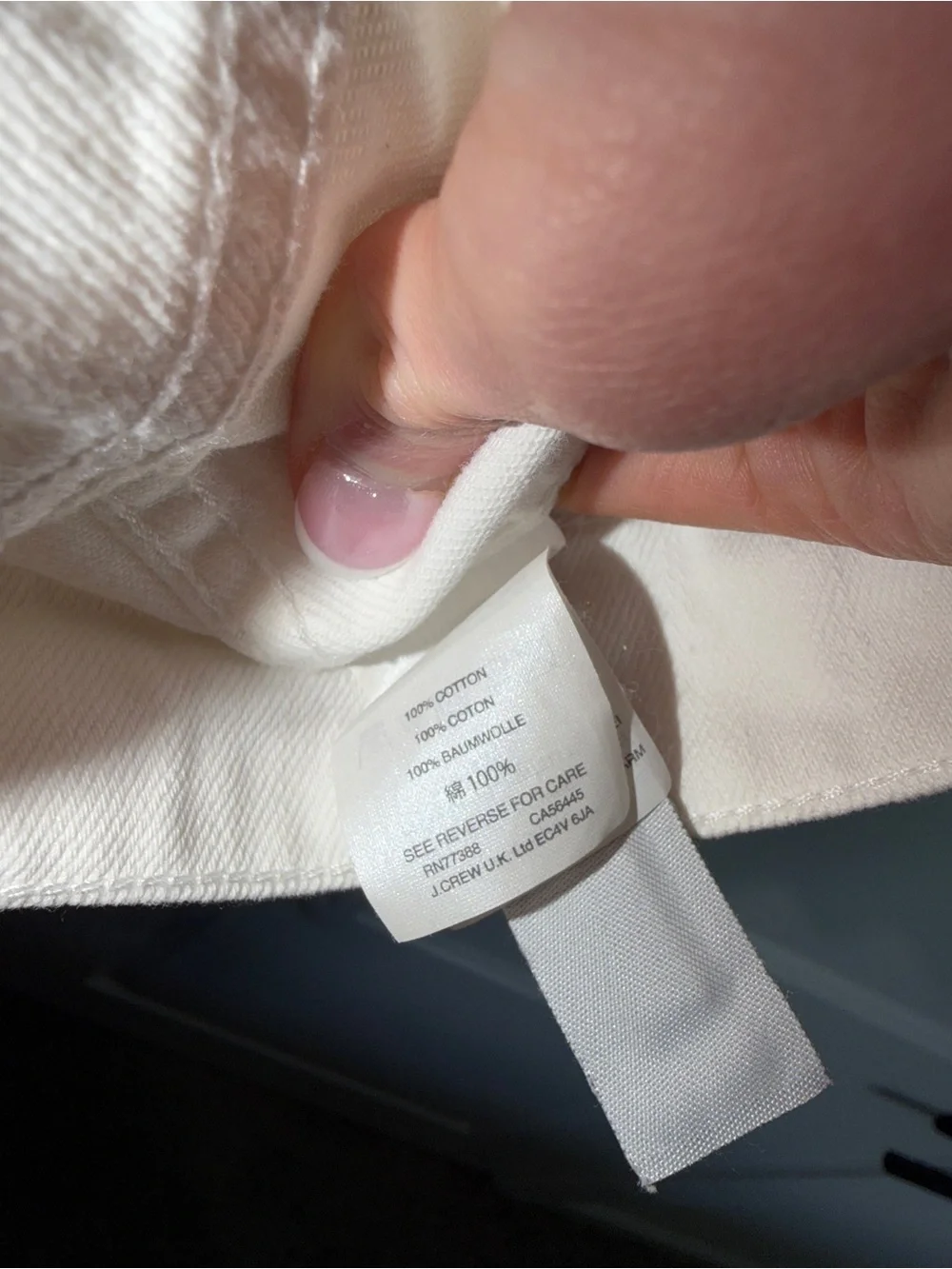 J.Crew White Denim Jacket Women’s XL Like New Classic Button Front
